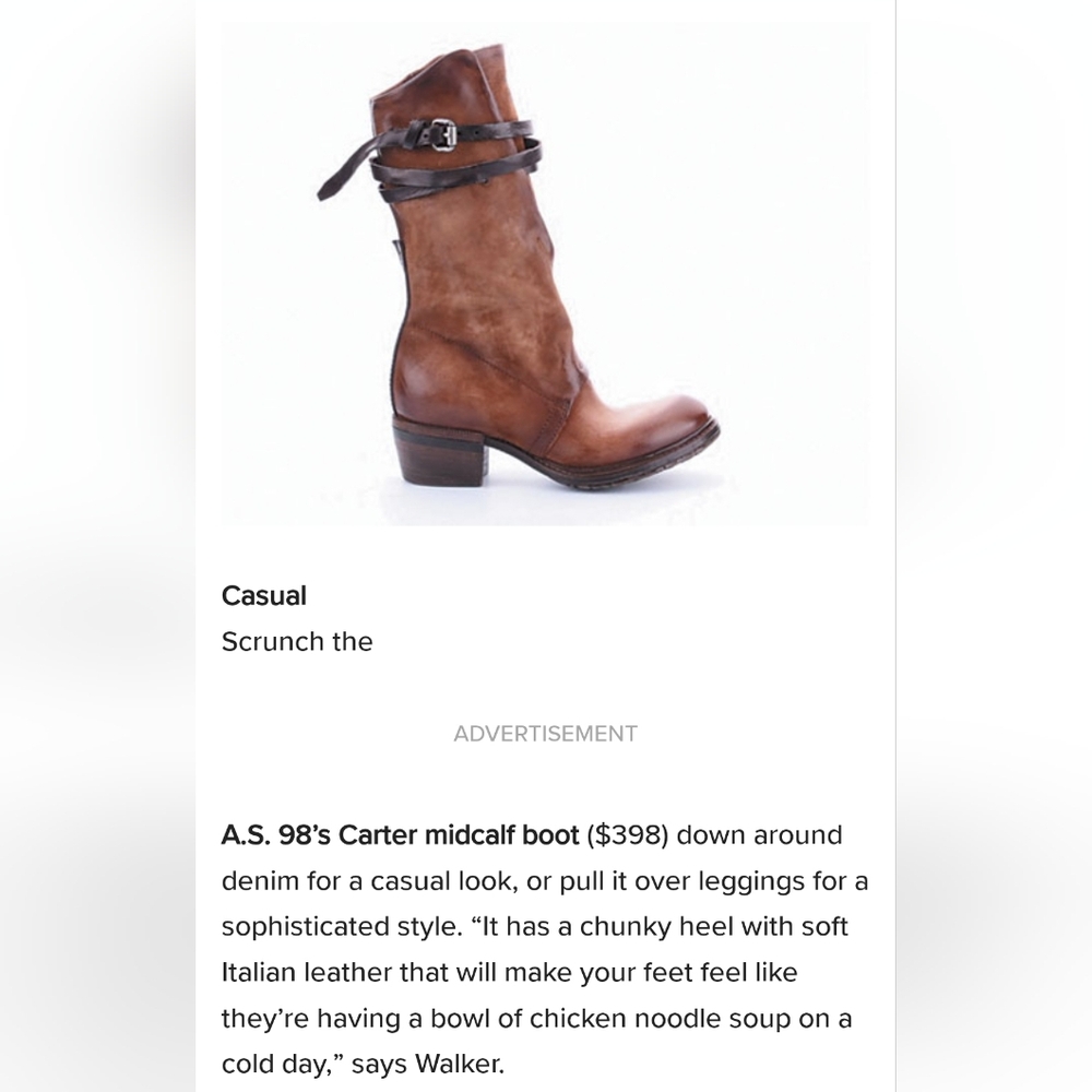 A.S.98 Carter 40 Suede Leather Boots EUC $398 Chestnut Brown 8.5 9 W Boho Moto - Picture 17 of 17